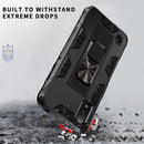 For Samsung Galaxy A01 Soldier Armor Shockproof TPU + PC Magnetic Protective Case with Holder(Silver)