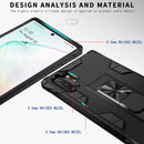 For Samsung Galaxy Note10+ Soldier Armor Shockproof TPU + PC Magnetic Protective Case with Holder(Gold)