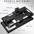 For Samsung Galaxy Note20 Ultra Soldier Armor Shockproof TPU + PC Magnetic Protective Case with Holder(Silver)