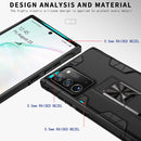For Samsung Galaxy Note20 Ultra Soldier Armor Shockproof TPU + PC Magnetic Protective Case with Holder(Silver)
