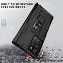 For Samsung Galaxy Note20 Ultra Soldier Armor Shockproof TPU + PC Magnetic Protective Case with Holder(Silver)