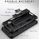 For Samsung Galaxy S10 Soldier Armor Shockproof TPU + PC Magnetic Protective Case with Holder(Silver)