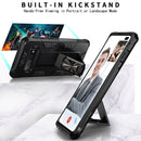 For Samsung Galaxy S10 Soldier Armor Shockproof TPU + PC Magnetic Protective Case with Holder(Silver)