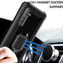 For OPPO Realme X50 & Realme X3 Carbon Fiber Protective Case with 360 Degree Rotating Ring Holder(Black)