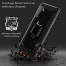 For OPPO Realme X50 & Realme X3 Carbon Fiber Protective Case with 360 Degree Rotating Ring Holder(Black)