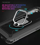 For OPPO Realme X50 & Realme X3 Carbon Fiber Protective Case with 360 Degree Rotating Ring Holder(Black)
