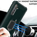 For OPPO Realme X50 & Realme X3 Carbon Fiber Protective Case with 360 Degree Rotating Ring Holder(Green)