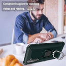 For OPPO Realme X50 & Realme X3 Carbon Fiber Protective Case with 360 Degree Rotating Ring Holder(Green)