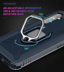 For OPPO Realme X50 & Realme X3 Carbon Fiber Protective Case with 360 Degree Rotating Ring Holder(Blue)