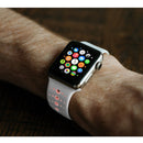 For Apple Watch Series 7 41mm / 6 & SE & 5 & 4 40mm / 3 & 2 & 1 38mm Two-tone Porous Silicone Watch Band(White Pink)
