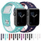 For Apple Watch Series 7 45mm / 6 & SE & 5 & 4 44mm / 3 & 2 & 1 42mm Two-tone Porous Silicone Watch Band(White)