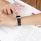 For Fitbit Charge 4 / 3 Top-grain Leather + 316L Stainless Steel Watch Band, Size:Small Code(Black)