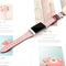 For Fitbit Charge 4 / 3 Top-grain Leather + 316L Stainless Steel Watch Band, Size:Small Code(Pink)