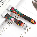 For Fitbit Charge 4 / 3 Top-grain Leather + 316L Stainless Steel Watch Band, Size:Small Code(Safflower)