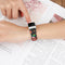 For Fitbit Charge 4 / 3 Top-grain Leather + 316L Stainless Steel Watch Band, Size:Small Code(Safflower)