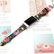 For Fitbit Charge 4 / 3 Top-grain Leather + 316L Stainless Steel Watch Band, Size:Small Code(Pink Flower)