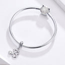 S925 Sterling Silver 26 English Letter Pendant DIY Bracelet Necklace Accessories, Style:D