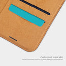 NILLKIN For iPhone 12 Pro Max QIN Series Crazy Horse Texture Horizontal Flip Leather Case with Card Slot (Blue)