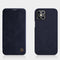 NILLKIN For iPhone 12 Pro Max QIN Series Crazy Horse Texture Horizontal Flip Leather Case with Card Slot (Blue)