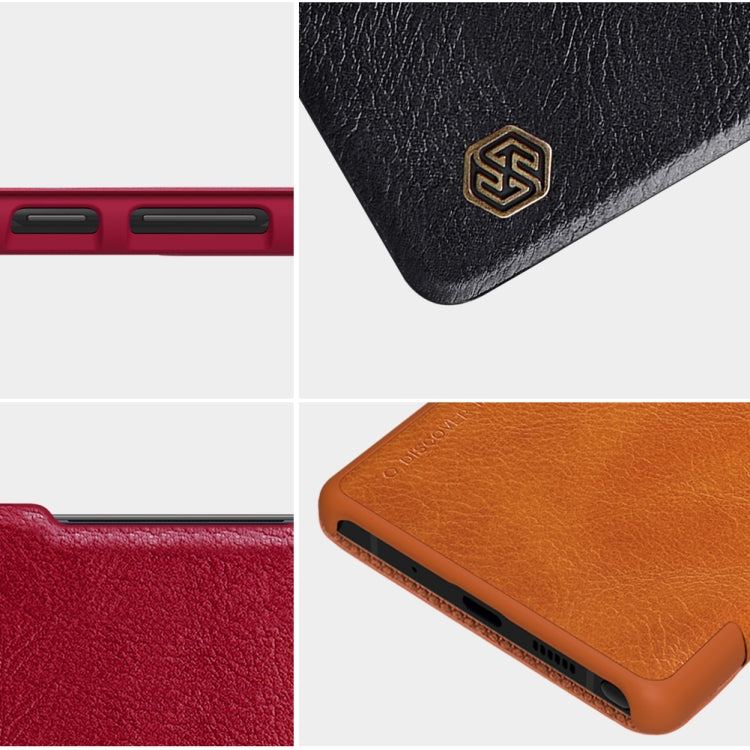 For Samsung Galaxy Note 20 NILLKIN QIN Series Crazy Horse Texture Horizontal Flip Leather Case with Card Slot(Brown)