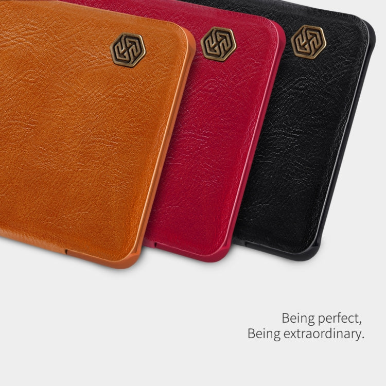 For Samsung Galaxy Note 20 NILLKIN QIN Series Crazy Horse Texture Horizontal Flip Leather Case with Card Slot(Brown)