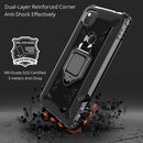 For Xiaomi Redmi 9C Carbon Fiber Protective Case with 360 Degree Rotating Ring Holder(Black)