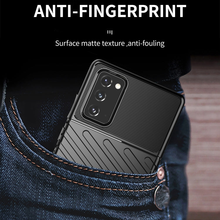 For Samsung Galaxy Note 20 Thunderbolt Shockproof TPU Protective Soft Case(Black)