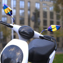Motorcycle / Electromobile Modified Diamond-shaped Burnt Titanium Plating Rearview Mirror, Style:Gold Burnt Titanium