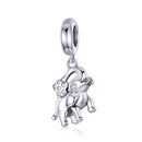 S925 Sterling Silver Pendant Happy Baby Elephant Beads DIY Bracelet Necklace Accessories
