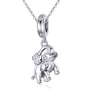 S925 Sterling Silver Pendant Happy Baby Elephant Beads DIY Bracelet Necklace Accessories
