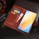 For Vivo X50 Pro idewei Crazy Horse Texture Horizontal Flip Leather Case with Holder & Card Slots & Wallet(Rose Red)
