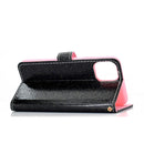 For iPhone 12 / 12 Pro Glitter Powder Horizontal Flip Leather Case with Card Slots & Holder & Photo Frame & Wallet & Lanyard(Black)