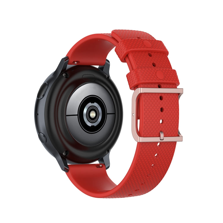 For Galaxy Watch Active 3 / Active 2 / Active / Galaxy Watch 3 41mm / Galaxy Watch 42mm 20mm Dot Texture Watch Band(Red)