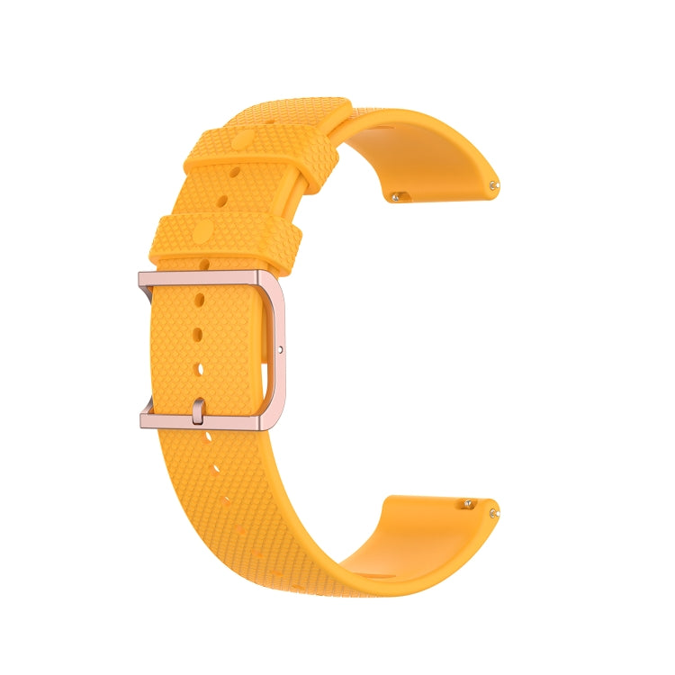 For Galaxy Watch Active 3 / Active 2 / Active / Galaxy Watch 3 41mm / Galaxy Watch 42mm 20mm Dot Texture Watch Band(Yellow)