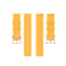 For Galaxy Watch Active 3 / Active 2 / Active / Galaxy Watch 3 41mm / Galaxy Watch 42mm 20mm Dot Texture Watch Band(Yellow)