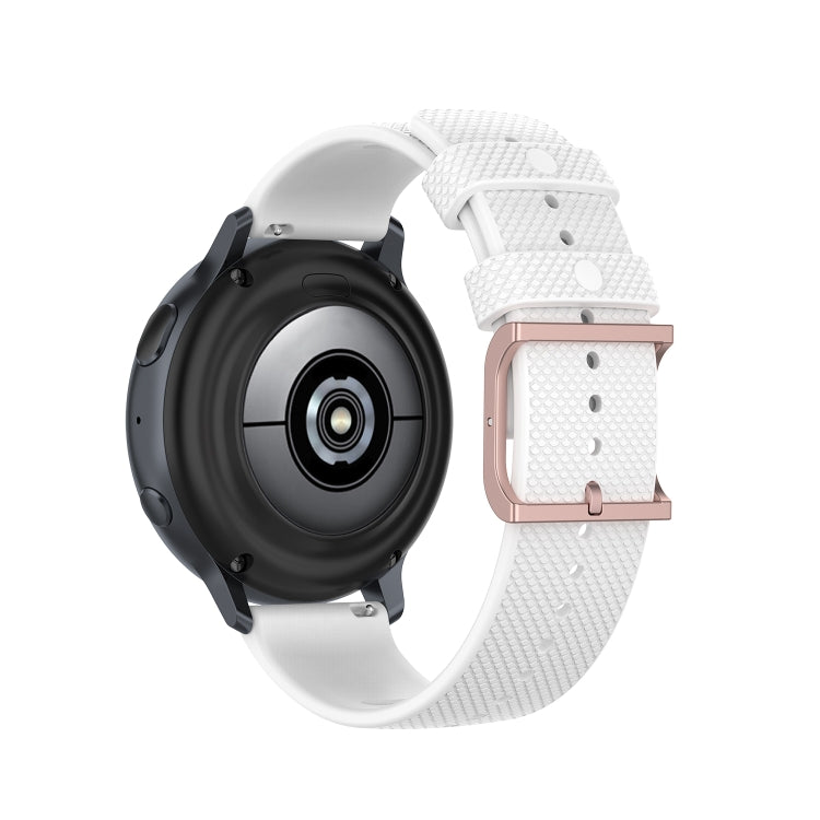 For Galaxy Watch Active 3 / Active 2 / Active / Galaxy Watch 3 41mm / Galaxy Watch 42mm 20mm Dot Texture Watch Band(White)
