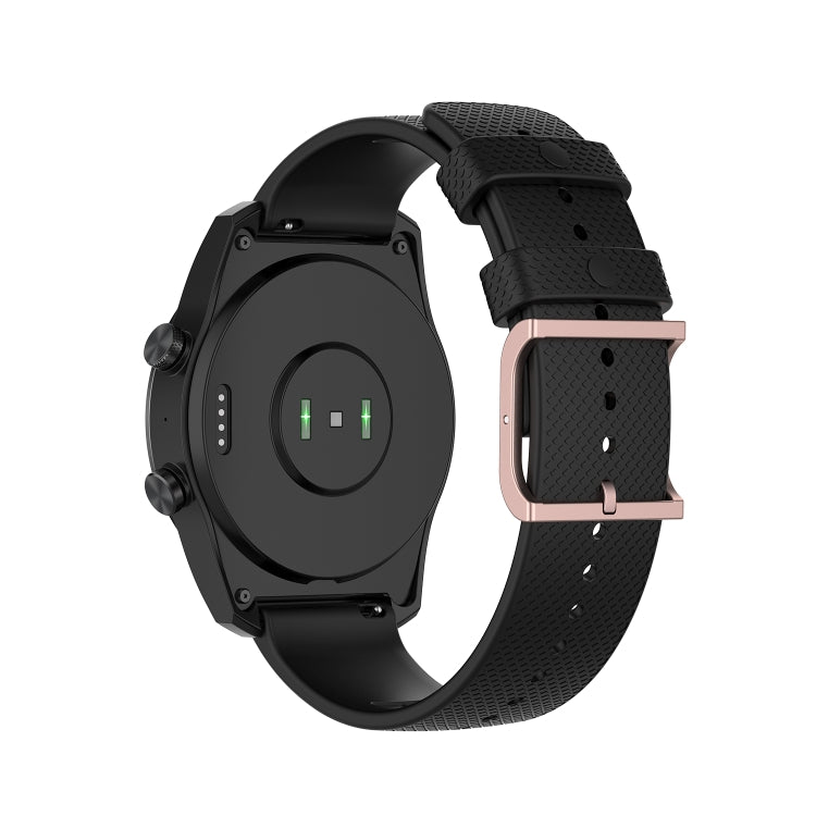 For Ticwatch Pro 2020 / Ticwatch GTX 22mm Dot Texture Watch Band(Black)