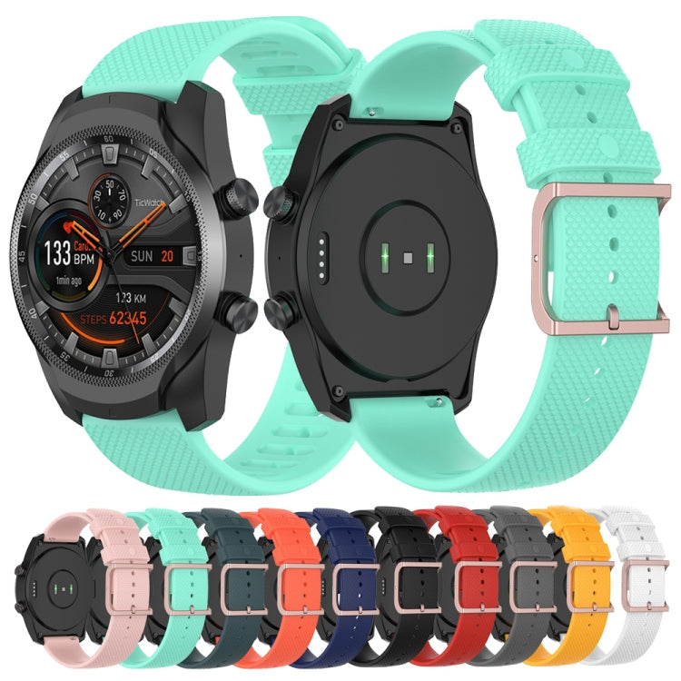 For Ticwatch Pro 2020 / Ticwatch GTX 22mm Dot Texture Watch Band(Black)