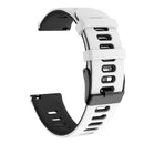 20mm For Huawei Watch GT2e 42mm / Samsung Galaxy Watch Active 2 Silicone Watch Band(White+Black)