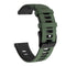 20mm For Huawei Watch GT2e 42mm / Samsung Galaxy Watch Active 2 Silicone Watch Band(Army Green+Black)