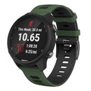 20mm For Huawei Watch GT2e 42mm / Samsung Galaxy Watch Active 2 Silicone Watch Band(Army Green+Black)