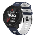 20mm For Huawei Watch GT2e 42mm / Samsung Galaxy Watch Active 2 Silicone Watch Band(Dark Blue+White)