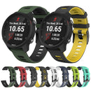 20mm For Huawei Watch GT2e 42mm / Samsung Galaxy Watch Active 2 Silicone Watch Band(Army Green+Black)