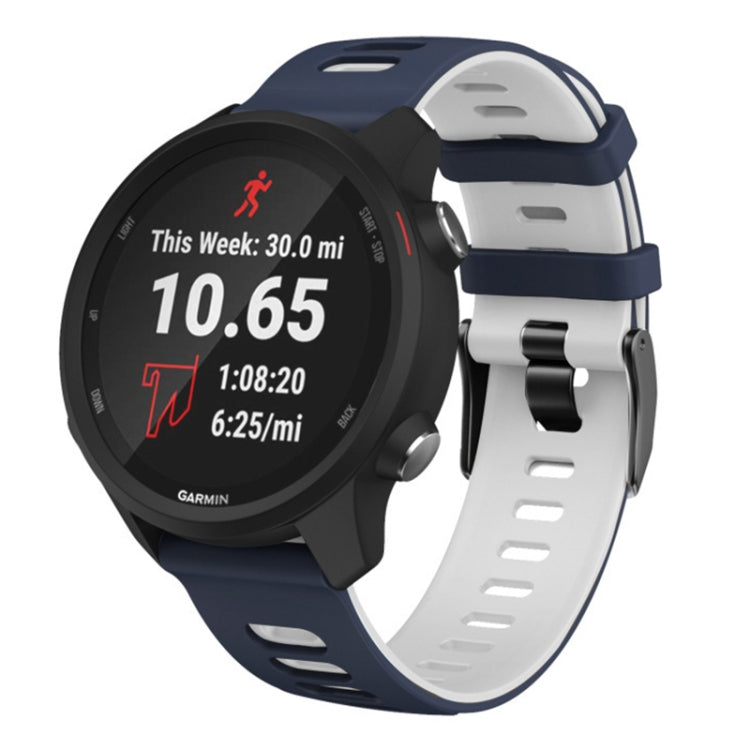 22mm For Huawei Watch GT2e 46mm Silicone Watch Band(Dark Blue+White)