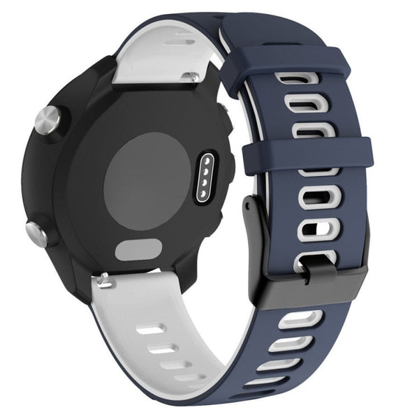 22mm For Huawei Watch GT2e 46mm Silicone Watch Band(Dark Blue+White)
