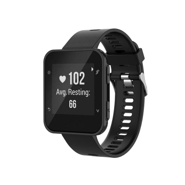 For Garmin ForeAthlete 35J / Forerunner 35J Silicone Watch Band(Black)