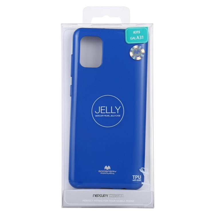 GOOSPERY JELLY Full Coverage Soft Protective Case For Samsung Galaxy A31(Blue)