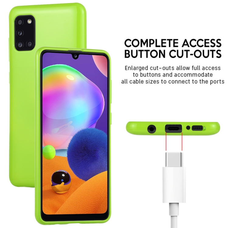 GOOSPERY JELLY Full Coverage Soft Protective Case For Samsung Galaxy A31(Yellow)