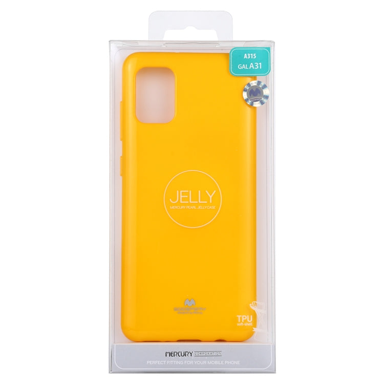GOOSPERY JELLY Full Coverage Soft Protective Case For Samsung Galaxy A31(Yellow)