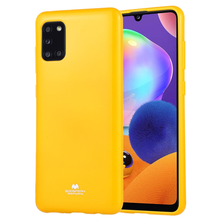 GOOSPERY JELLY Full Coverage Soft Protective Case For Samsung Galaxy A31(Yellow)